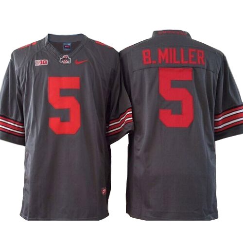Ohio State Buckeyes Men's Braxton Miller #5 Gray Authentic Nike College NCAA Stitched Football Jersey ZX19J83EB